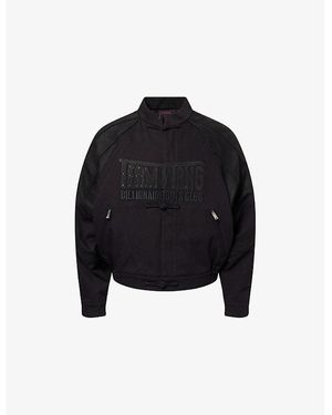 TEAM WANG design X Billionaire Boys Club Brand-Patch Cotton-Blend Racing Jacket - Black