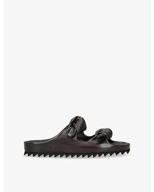 Officine Creative Pelagie 021 Twist-Knot Leather Sandals - Black