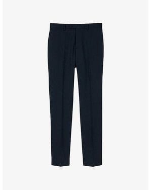 Sandro Regular-Fit Straight-Leg Wool Pants - Blue