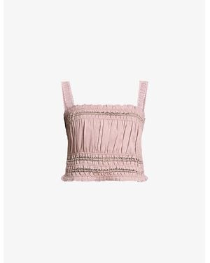 AllSaints Talia Cropped Modal Top - Pink