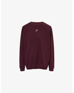 GYMSHARK Training Oversized Cotton-Jersey Sweatshirt - Purple