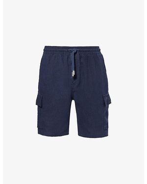 Vilebrequin Baie Drawstring-Waist Linen Shorts - Blue