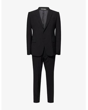 Emporio Armani M Line Single-Breasted Virgin-Wool Suit - Black