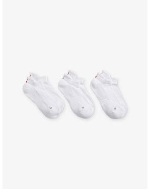 Sweaty Betty Workout Stretch-Woven Sneaker Socks Pack Of Three - White