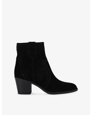 Carvela Kurt Geiger Salvetti Suede Heeled Ankle Boots - Black