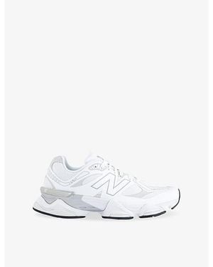 New Balance 9060 Suede And Mesh Trainers - White