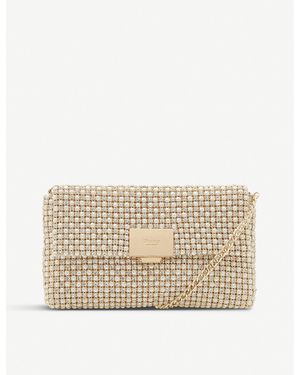 Dune 'evanderr' Diamante Embellished Clutch Bag - White
