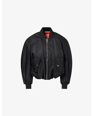 Givenchy Cropped Shell-Padded Bomber Jacket - Black