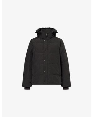 Canada Goose Wyndham Hooded Woven-Down Parka - Black