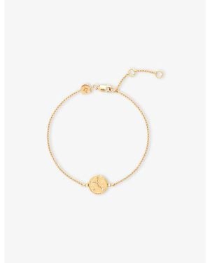 Astrid & Miyu Zodiac Cancer 18Ct-Plated Sterling- And Cubic Zirconia Pendant Bracelet - White