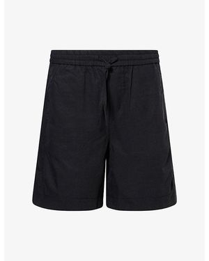 The Couture Club Cupro Panelled Woven Shorts - Black