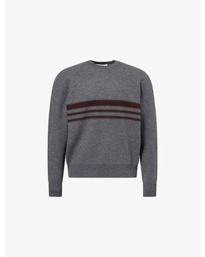 Craig Green Felt Stripe Merino-Wool Jumper - Grey