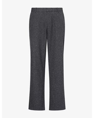 Sunspel Donegal Tweed Cotton-Silk Blend Trousers - Grey