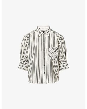Rag & Bone Lucia Striped Cotton Shirt - White