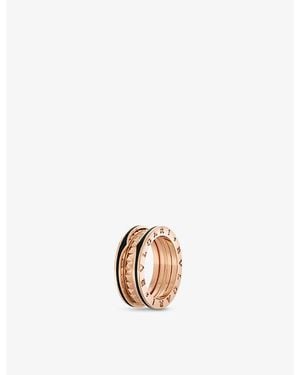 BVLGARI B.Zero1 Rock 18Ct Rose- And Ceramic Ring - White