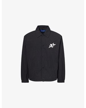 AWAKE NY Les Coach Embroidered Cotton-Blend Jacket - Blue