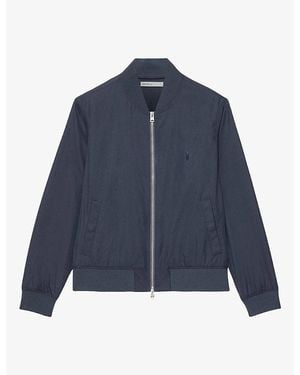 AllSaints Abbot Slim-Fit Cotton-Blend Bomber Jacket - Blue