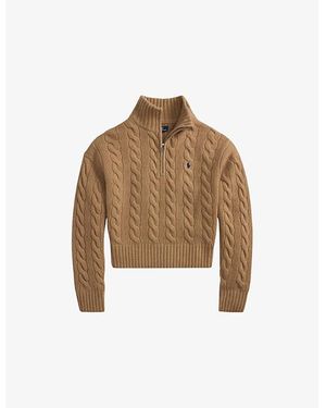 Polo Ralph Lauren Half-Zip Wool And Cashmere Jumper - Brown