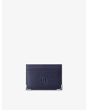 Cartier Must De Leather Card Holder - Blue