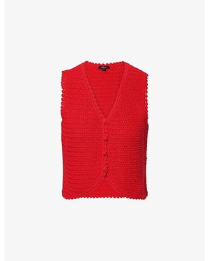 Rails Calypso Cotton Knitted-Top - Red