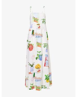 Seafolly La Boca Linen-Blend Maxi Dress - White