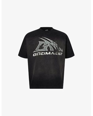 GODMADE Core Graphic-Print Cotton T-Shirt - Black