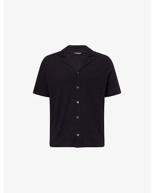 Oscar Jacobson Kirk Regular-Fit Cotton-Knitted Polo Shirt - Blue