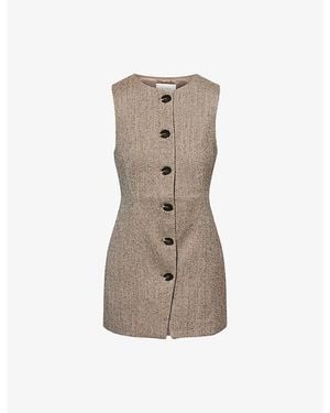 Dissh Frankie Tweed Tunic Vest - Natural