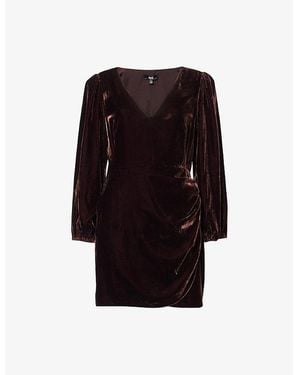 PAIGE Lawry Wrap-Front Woven Mini Dress - Black