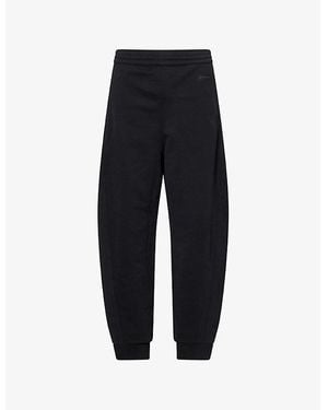Givenchy Elasticated Cuffs Wide-Led Cotton-Jersey Jogging Bottoms - Black