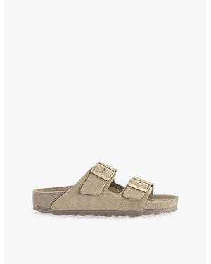 Birkenstock Arizona Exquisite Suede Sandals - Natural