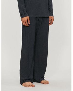 Derek Rose Marlowe Stretch-Modal Pajama Bottoms - Black