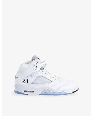 Nike Air 5 Retro Faux-Leather Trainers - White