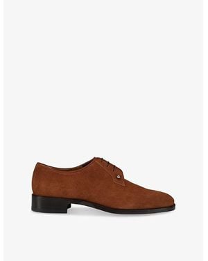Christian Louboutin Chambeliss Suede Derby Shoes - Brown