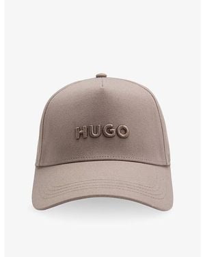 HUGO Logo-Embellished Cotton-Twill Baseball Cap - Brown
