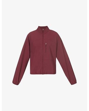 Sweaty Betty Training Funnel-Neck Stretch-Woven Shell Jacket - Red