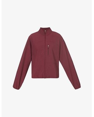 Sweaty Betty Training Funnel-Neck Stretch-Woven Shell Jacket - Red