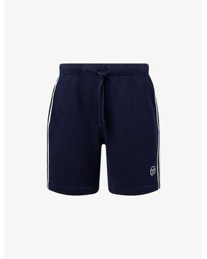 Sergio Tacchini Fratelli Contrast-Stripe Cotton Shorts - Blue