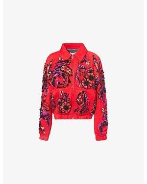 Dries Van Noten Vinnia Embroidered Jacquard Jacket
