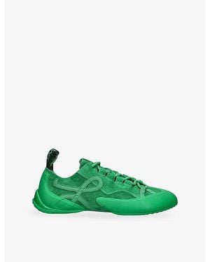 Loewe Grip Suede Trainers - Green