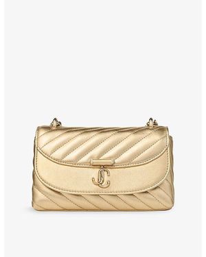 Jimmy Choo Curve Small Quilted Metallic-Leather Cross Body Bag