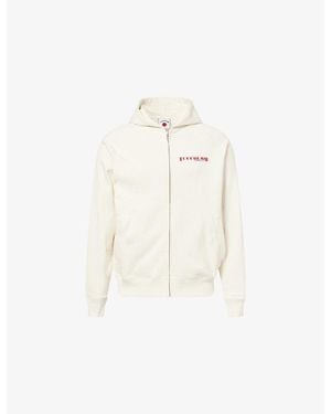 ICECREAM Waitress Brand-Print Cotton-Jersey Hoodie - White