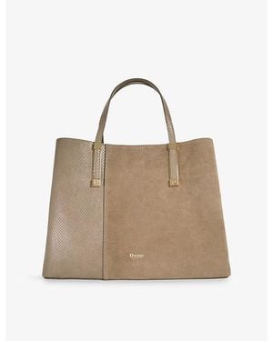 Dune Dorry Large Faux-Leather Tote Bag - Natural