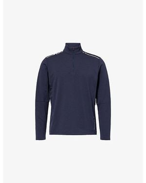 J.Lindeberg Leon Quarter Zip Mid Layer Long-Sleeve Top - Blue