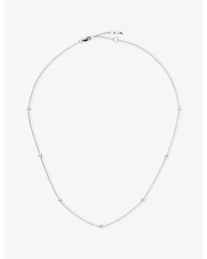 Missoma Fine Floating 0.06Ct Diamond 14Ct Necklace - White