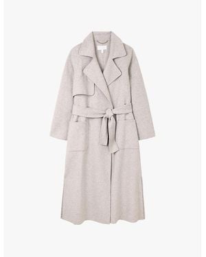The White Company Storm-Flap Double-Faced Wool-Blend Trench Coat - Multicolour