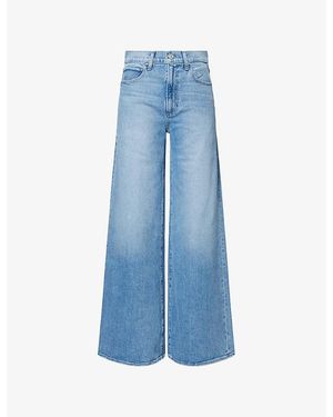 PAIGE Cameron 34' Wide-Leg Denim Jeans - Blue