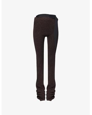 OTTOLINGER Drape Flared Stretch-Cotton Blend Pants - Black