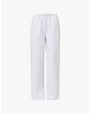 The Couture Club Embossed-Branding Straight-Leg Cotton-Blend Jogging Bottoms - White