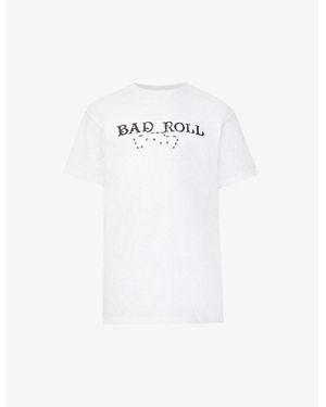 BADDEST SKATE SHOP Rolling Dice Graphic-Print Cotton-Jersey T-Shirt - White